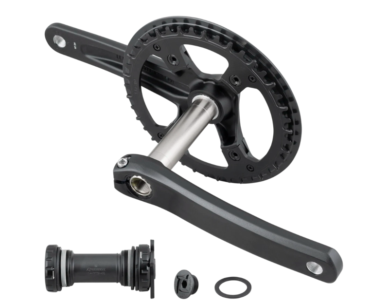 Trek-Diamant 42T 10/11 Speed Aluminium Black Crankset-1